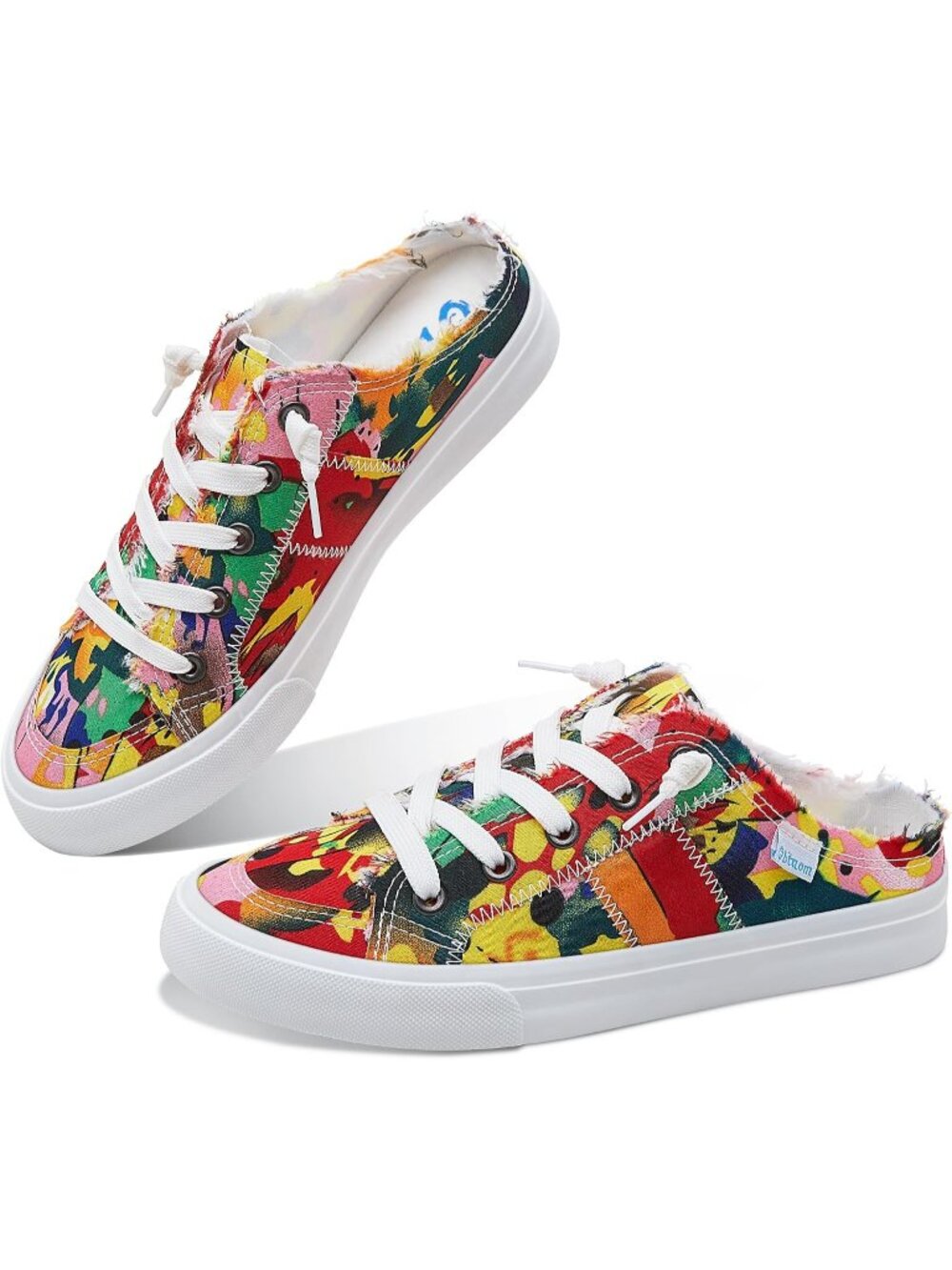 🆕Women's Multi Canvas Mules Memory Foam Clipper Sneakers Casual Comfortable